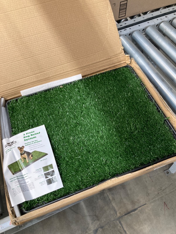 Photo 2 of Artificial Grass Puppy Pad for Dogs and Small Pets – Portable Training Pad with Tray – Dog Housebreaking Supplies by PETMAKER (16" x 20")