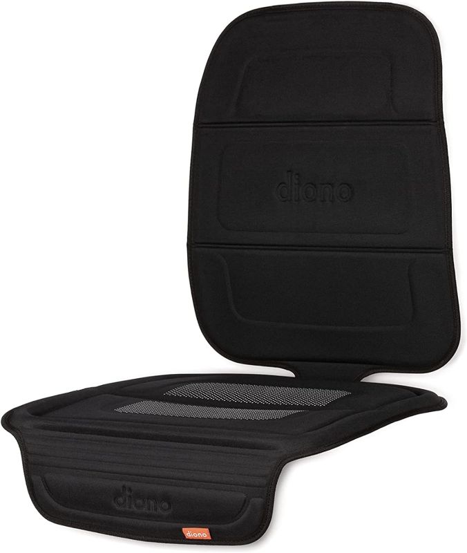 Photo 1 of Diono Seat Guard Complete, Full Size Car Seat Protector for Under Child Car Seat, Crash Tested, Raised Edges, Thick Padding & Non Slip Backing for Durable Protection, Black