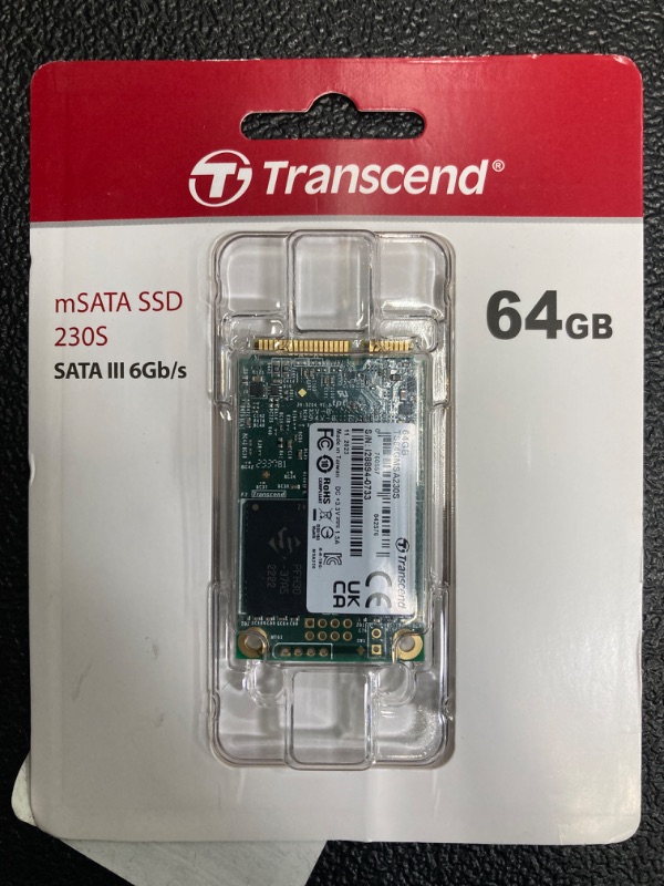 Photo 2 of Transcend 64GB mSATA SSD 230S