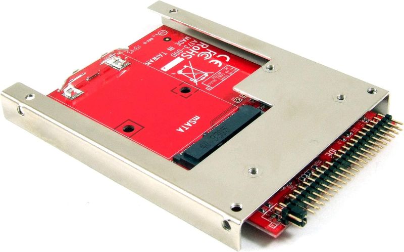 Photo 1 of Ableconn IIDE-MSAT mSATA SSD to 2.5-Inch IDE Adapter Converter with Aluminum Frame Bracket - Latch and Retain mSATA SSD as 9.5mm 2.5" IDE SSD Drive