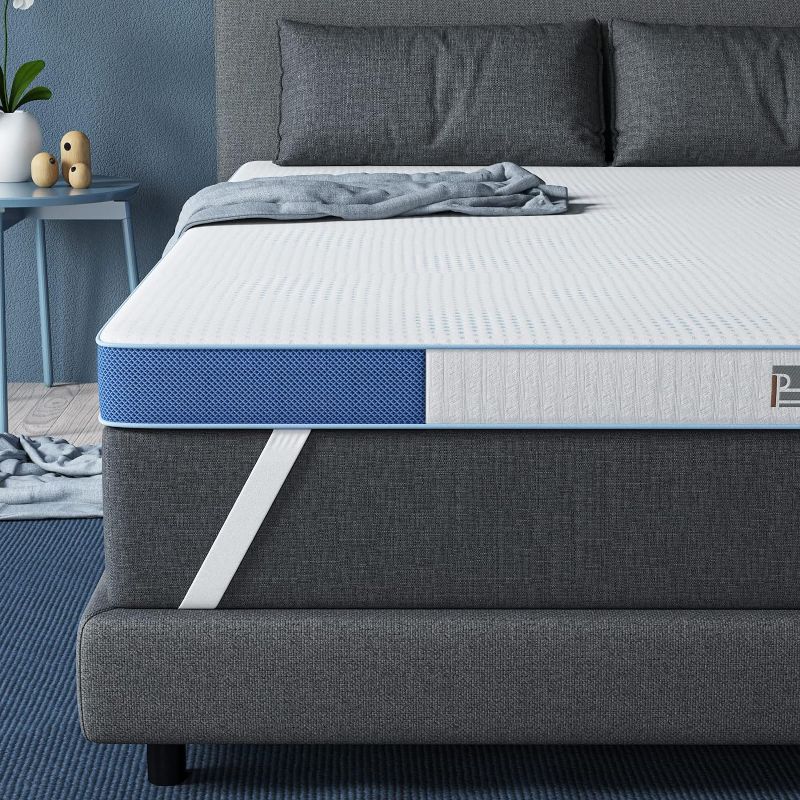 Photo 1 of BedStory Extra Firm Mattress Topper TWIN, 3 Inch Deep Sleep Memory Foam Mattress Topper for Pressure Relief