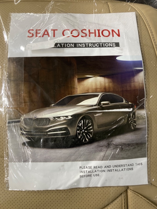 Photo 1 of HAITOUR Full Coverage Leather Car Seat Covers Full Set Universal Fit for Most Cars Sedans Trucks SUVs with Waterproof Leatherette in Automotive Seat Cover Accessories (Full Set, Beige) Beige FULL SET