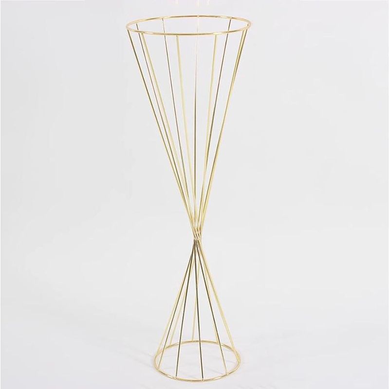 Photo 1 of Wedding Centerpieces Geometric High Gold Vases Floral Table Decorations Metal Vases, for Wedding Anniversary Celebration Party Birthday Events Aisle Home Decor 9pcs