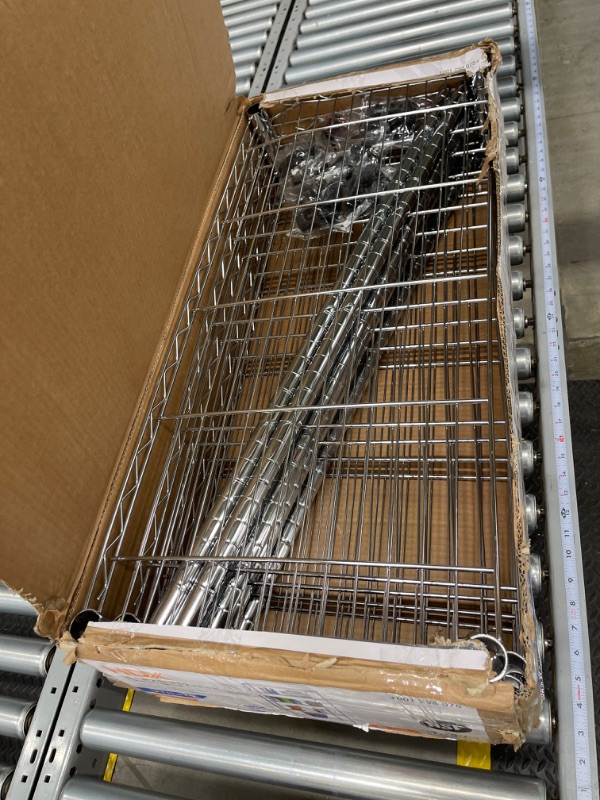 Photo 1 of 5-Tier Steel Wire Shelving Unit in Chrome (36 in. W x 72 in. H x 16 in. D)