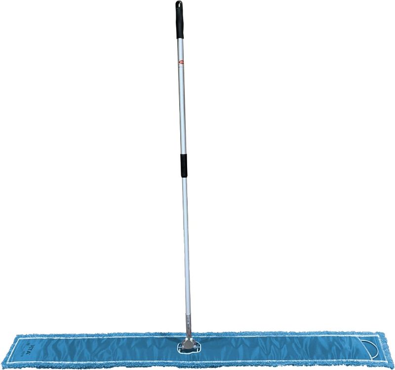 Photo 1 of Blue Monster - 72" Twisted-Loop Microfiber Dust Mop Kit: Superior Cleaning for Large Spaces