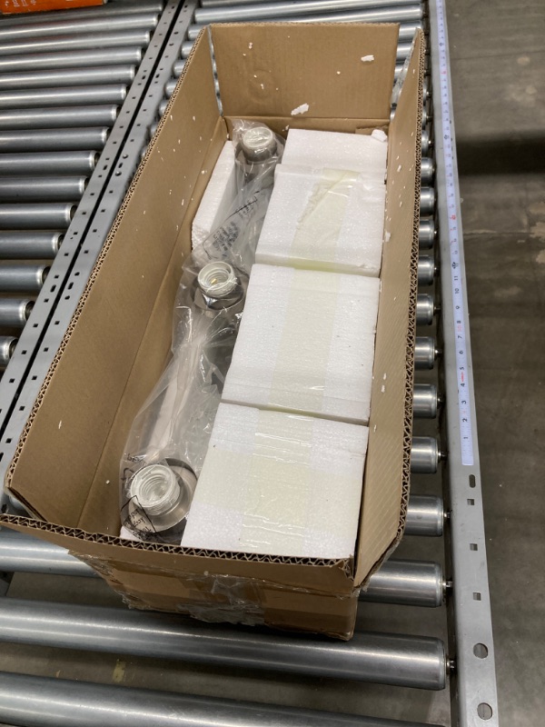 Photo 1 of MELUCEE 3 Light Bathroom Vanity Light Brushed Nickel Track Lighting Fixtures Ceiling, Wall Light Fixtures with Rotatable Track Head for Hallway Porch Foyer Bath Storage, Clear Glass Shade Brushed Nickel 3-Light