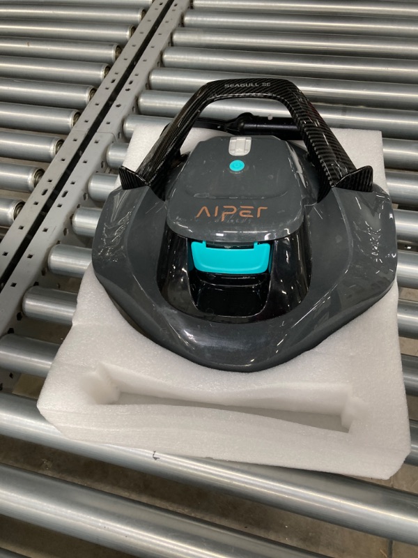 Photo 2 of AIPER Seagull SE Cordless Robotic Pool Cleaner, Pool Vacuum Lasts 90 Mins, LED Indicator, Self-Parking, Ideal for Flat Pools up to 30 Feet in Length- Gray