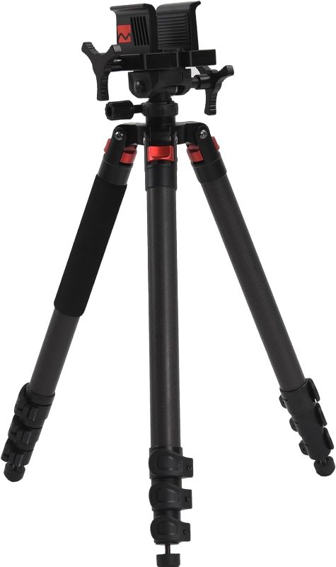 Photo 2 of BOG DeathGrip Tripods with Durable Aluminum and Carbon Fiber Frames, Lightweight, Stable Design, Bubble Level, Adjustable Legs, and Hands-Free Operation for Hunting, Shooting, and Outdoors