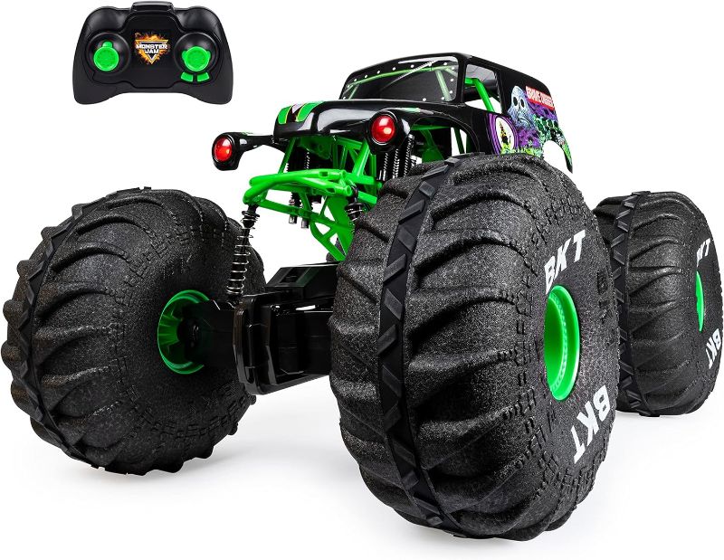 Photo 1 of ***DAMAGED, SEE NOTES*** Monster Jam, Official Mega Grave Digger All-Terrain Remote Control Monster Truck with Lights, 1: 6 Scale, Kids Toys for Boys