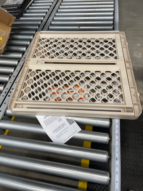Photo 1 of Toddleroo by North States 42” Wide Supergate Ergo Baby Gate, Made in USA: For Doorways or stairways. Includes Wall Cups. Pressure or Hardware Mount. 26” - 42” Wide (26" Tall, Sand)