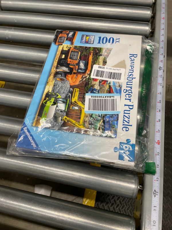 Photo 2 of Ravensburger Construction Vehicles 100 Piece Jigsaw Puzzle for Kids - 12973 - Every Piece is Unique, Pieces Fit Together Perfectly