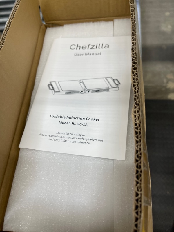 Photo 1 of Chefzilla Foldable 2 Burner Induction Countertop 1800W | Portable Fast Warm-Up Induction Stove | Induction Hot Plate for Cooking Kitchen RV Camping | Induction Cooker Heater (Black)