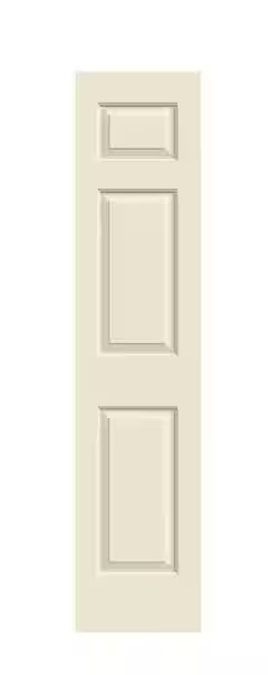 Photo 1 of 18 in. x 80 in. 3 Panel Colonist Primed Textured Molded Composite MDF Interior Door Slab