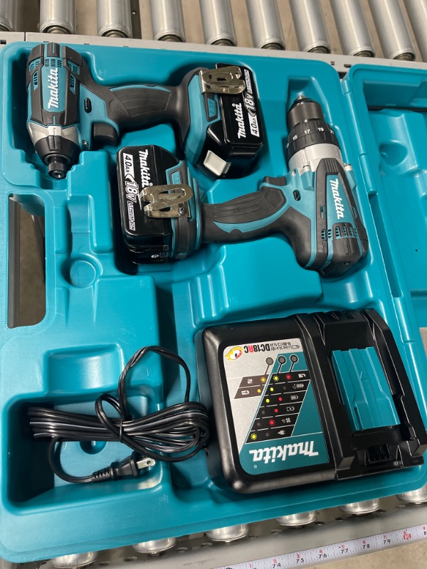 Photo 2 of 18v lxt lithium Makita Combo Kit hammer drill, impact driver