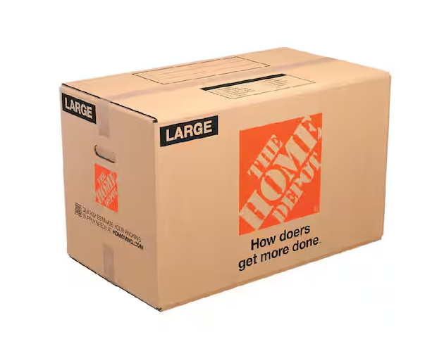 Photo 1 of 27 in. L x 15 in. W x 16 in. D Large Moving Box with Handles (10-Pack)