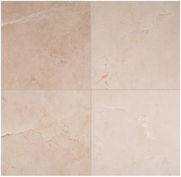 Photo 1 of (6 Cases) Crema Marfil 18 in. x 18 in. Polished Marble Floor and Wall Tile (9 sq. ft./Case)