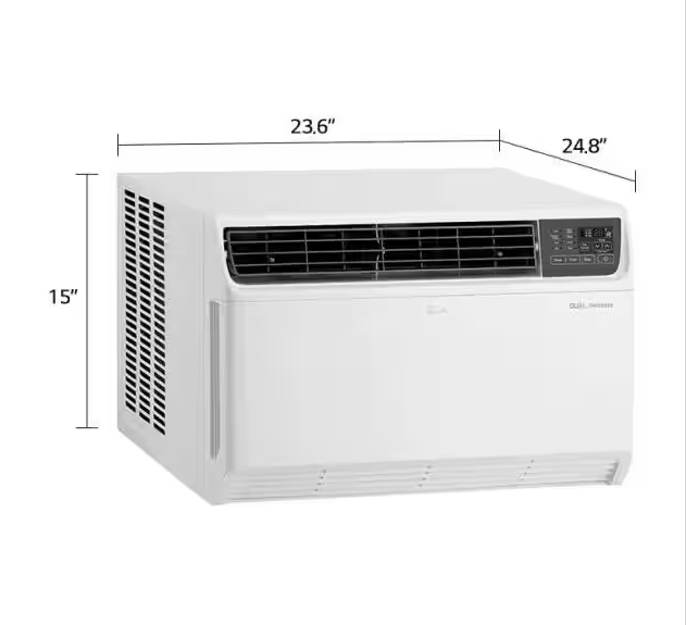 Photo 1 of 14,000 BTU 115V Window Air Conditioner Cools 800 Sq. Ft. with Dual inverter, Remote and Wi-Fi in White