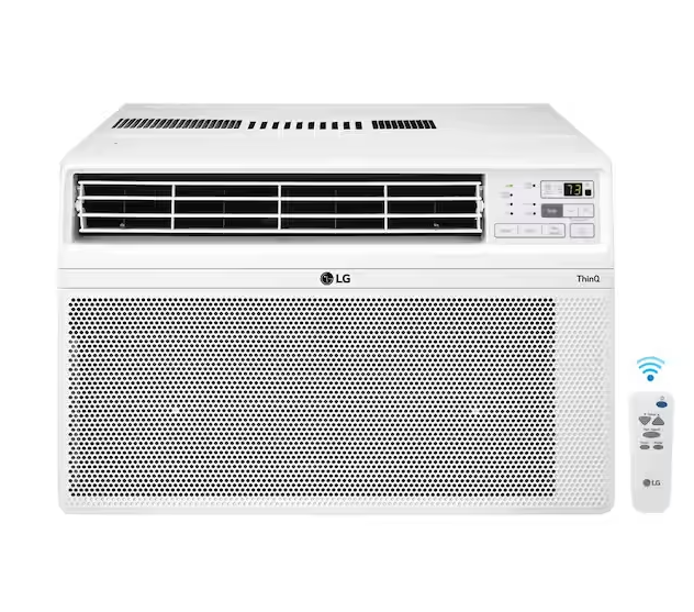 Photo 1 of LG 10,000 BTU 115V Window Air Conditioner Cools 450 Sq. Ft. with Wi-Fi, Remote and ENERGY STAR in White