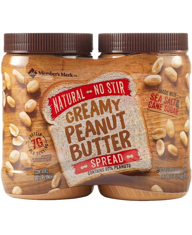 Photo 1 of (3 Pack Bundle) Member's Mark Natural No Stir Creamy Peanut Butter Spread (40 oz., 2 ct.) (pack of 2)