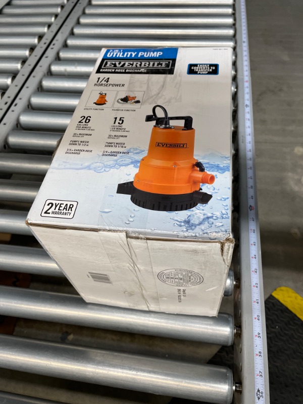 Photo 1 of 1/4 HP 2-in-1 Submersible Utility and Transfer Pump