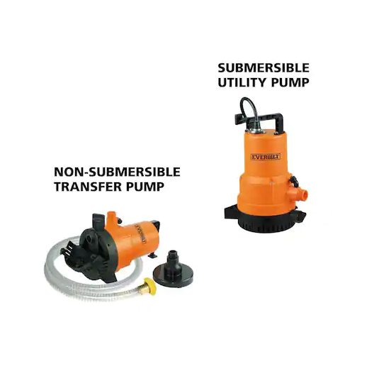 Photo 1 of 1/4 HP 2-in-1 Submersible Utility and Transfer Pump