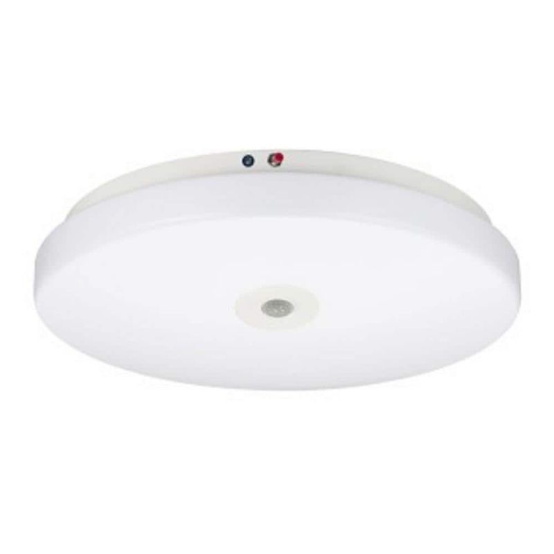 Photo 1 of (2 Pack Bundle) LEDVANCE 15 in. White Selectable LED Flush Mount with Motion Sensor and EM Backup