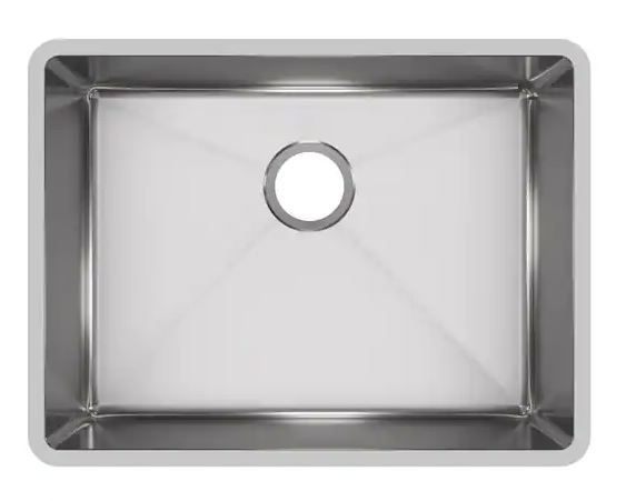 Photo 1 of Crosstown 24in. Undermount 1 Bowl 18 Gauge Stainless Steel Sink Only and No Accessories