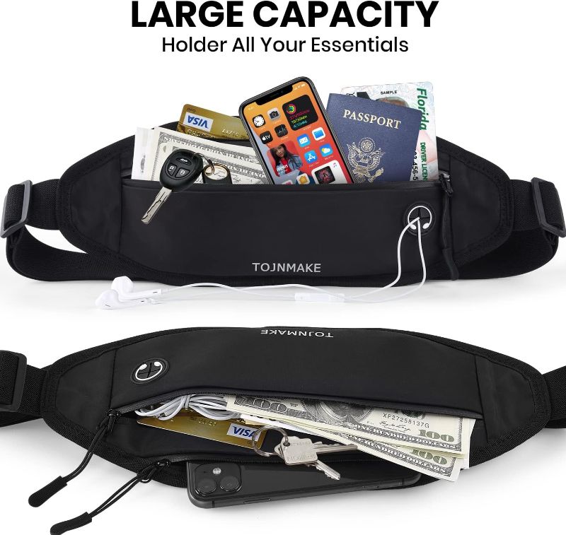 Photo 1 of TOJNMAKE Fanny Packs for Women Men, Running Belt Fashionable Small Waist Bag with Quick Dry Towel- Ideal for Festival, Traveling,s Hiking, Walking, Workout ***** 2 PACK BUNDLE***** 
