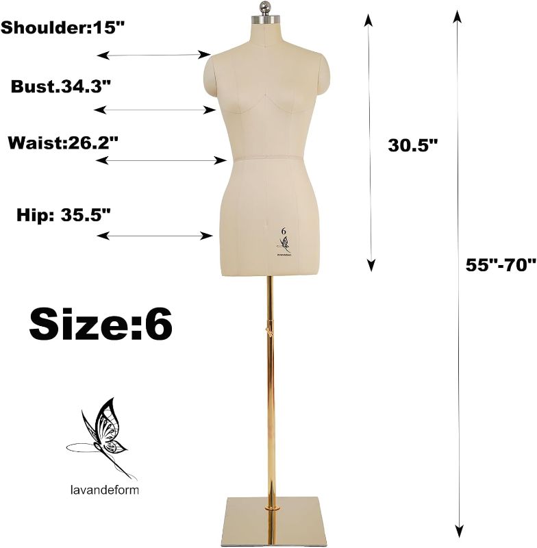 Photo 1 of Female Dress Model Torso Body Clothing Forms,Sewing Mannequin Foam Body for Pinning.Height Adjustable Stand.