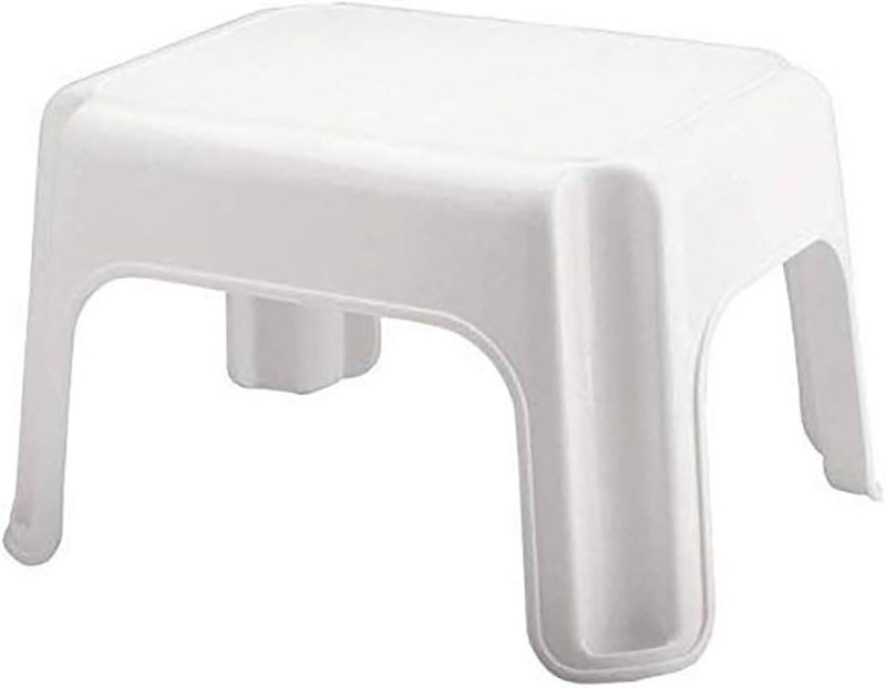 Photo 1 of  Step Stool, 9.5-Inch High, White, Plastic, Small Single Step Stool for Kids/Adults in Home/Kitchen/Laundry/Garage/Bathroom