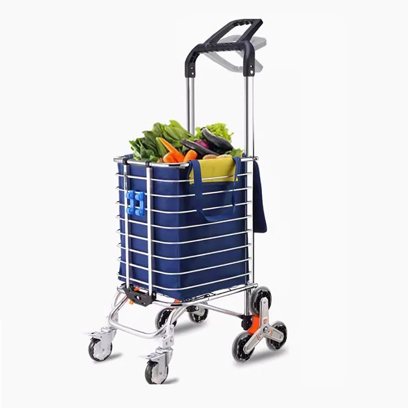 Photo 1 of CART IS BLACK, NOT BLUE! Collapsible Cart with Wheels and Removable Bag?Sports Heavy Duty Steel Frame?Folding Shopping Cart.
