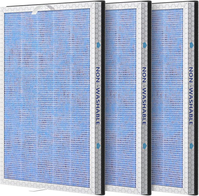 Photo 1 of 3 PACK MSA3/MSA3S True HEPA Replacement Filter Compatible with Membrane Solutions MSA3 and MSA3S Device, 3-Stage H13 True HEPA Filter, 3 Pack