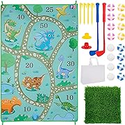 Photo 1 of Kids Golf Clubs-Toddler Golf Set with Dinosaur Chipping Golf Game Mat,16 Sticky Balls, 2 Golf Clubs and Putting Mat... Indoor and Outdoor Golf Toys for Boys and Girls Aged 3 4 5 6 7 8 Years Old