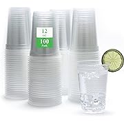 Photo 1 of Clear Plastic Cups Set, Disposable Cups for Lced Coffee, Disposable Drinking Cups, Parties Picnics, Ceremonies, Any Events for Plastic Party Cups for Birthday Party (12 OZ, 50, Count)