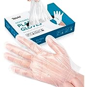 Photo 1 of  2 pack Teivio Disposable Gloves, Plastic Gloves for Kitchen Cooking Cleaning Food Handling