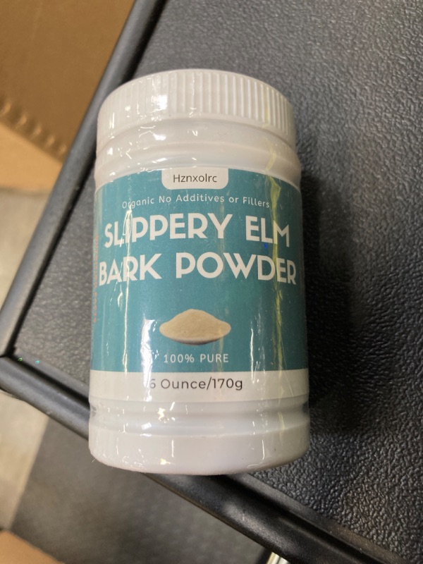 Photo 2 of 5.99 oz Organic Slippery Elm Powder, Organic Slippery Elm Bark Powder, 100% Pure & Natural, Food-Grade, Helps Soothe The Throat and Coughing, Vegan, Pet Friendly