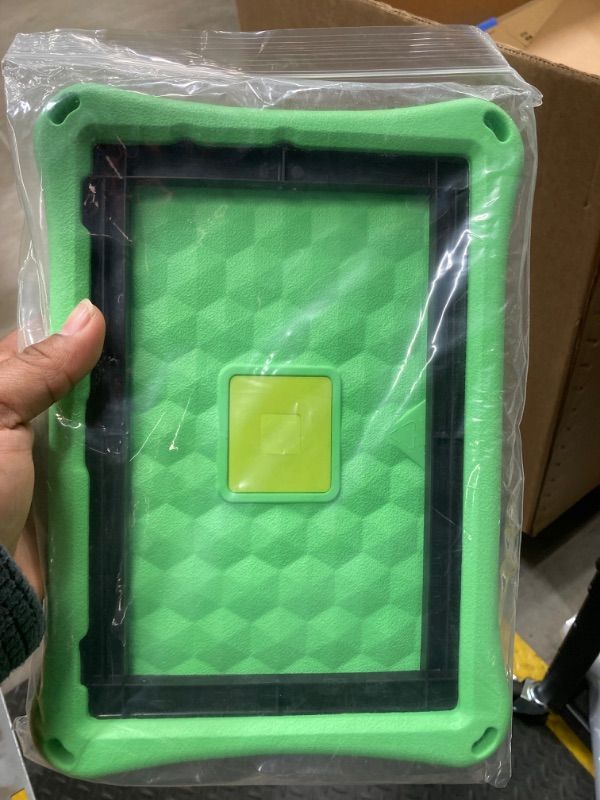 Photo 2 of All-New 10 Tablet Case for Kids, Light Weight Shock Proof Handle Friendly 360 Rotating Grip Stand Kid-Proof Case (Green)