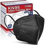 Photo 1 of  2 pack ChiSip KN95 Face Mask 20 Pcs, 5-Ply Cup Dust Safety Masks, Breathable Protection Masks Against PM2.5 for Men & Women, Black