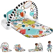 Photo 1 of Fisher-Price Baby Activity Mat Glow and Grow Kick & Play Piano Gym, Portable Musical Toy with Smart Stages Learning, Ages 0+ Months, Blue