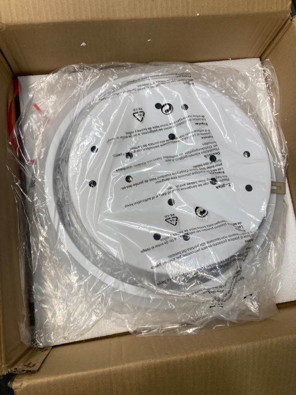 Photo 1 of Vikaey Modern LED Ceiling Light, 8 Rings Flush Mount Ceiling Light,White Close to Ceiling Light, Lighting Fixture Ceiling Lamp for Kitchen, Living Room, Bedroom, Dining Room, 4000K Not dimmable White 8-Light