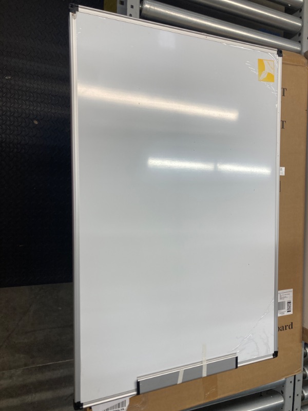 Photo 2 of XBoard Magnetic Dry Erase Board/Whiteboard, 36 X 24 Inches, Double Sided White Board,1 Dry Eraser & 3 Dry Erase Markers & 4 Push Pin Magnets 36" x 24"