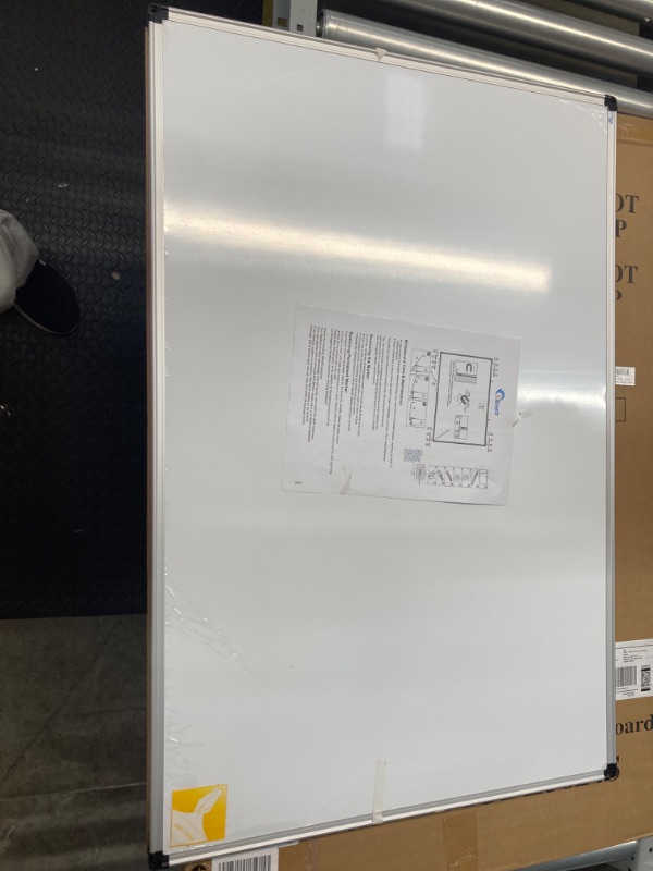 Photo 3 of XBoard Magnetic Dry Erase Board/Whiteboard, 36 X 24 Inches, Double Sided White Board,1 Dry Eraser & 3 Dry Erase Markers & 4 Push Pin Magnets 36" x 24"