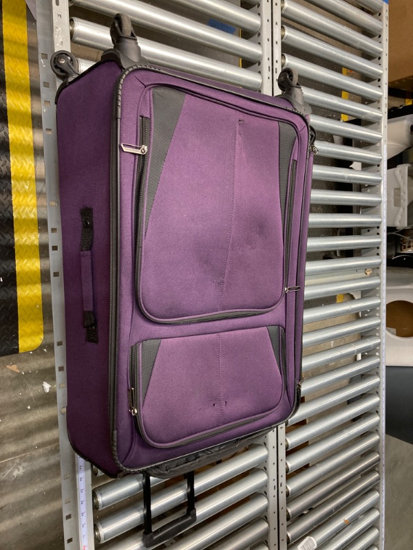 Photo 3 of *** Logo missing and rips on the luggage***U.S. Traveler Aviron Bay Expandable Softside Luggage with Spinner Wheels, Teal, 30-Inch, US08125E31