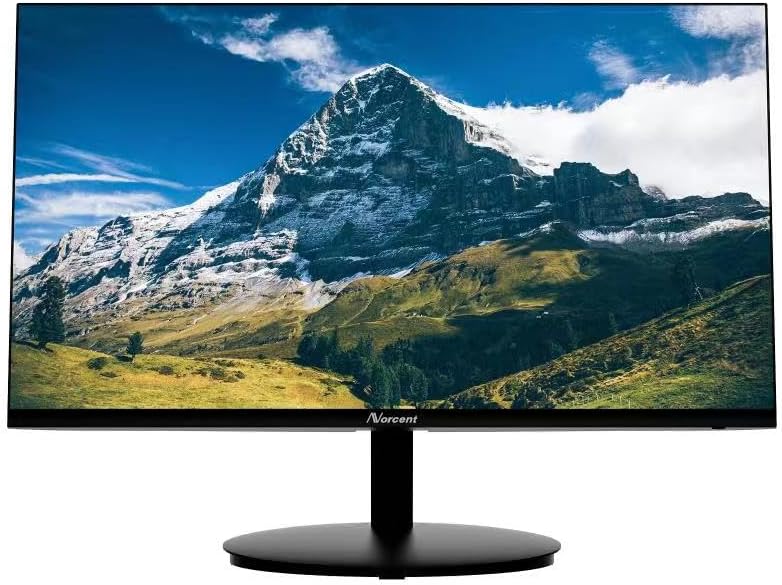 Photo 1 of 22 Inch Monitor with HDMI VGA Port, 1080P 75Hz Full HD VA LED Ultra Thin Bezel Display, Flicker-Free, Blue Light Filter, Built-in Speakers, Tilt Adjustment