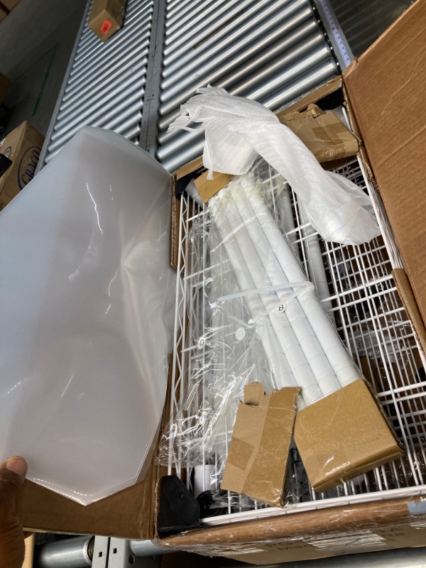 Photo 1 of HOMEFORT 6-Shelving Unit, Adjustable Wire Shelving, Metal Wire Shelf with Shelf Liners and Hooks for Kitchen, Closet, Bathroom, Laundry, White, 21" W x 11" D x 69" H White 21" W x 11" D x 69" H