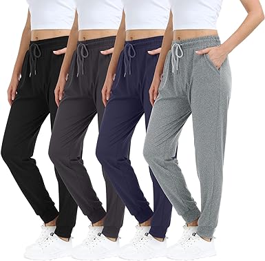 Photo 1 of 4 PCS Women's Lightweight Sweatpants with Pockets for Running Yoga Workout  ( FOR KIDS )