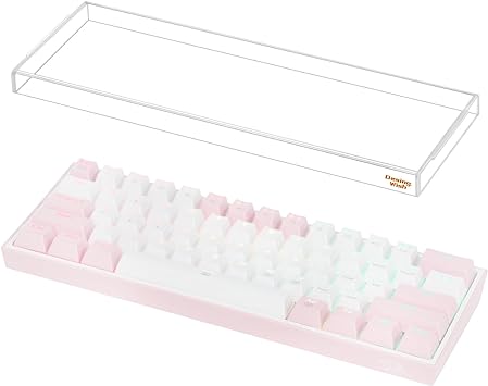 Photo 1 of BUNDLER ITEMS (2PACK) Desing Wish Keyboard Cover for Redragon K556, Water Resistant Half-Covered Acrylic Keyboard Dust Cover Anti-Cat Keyboard Lid Compatible with Redragon K556 Mechanical Gaming Keyboard (104 Keys)