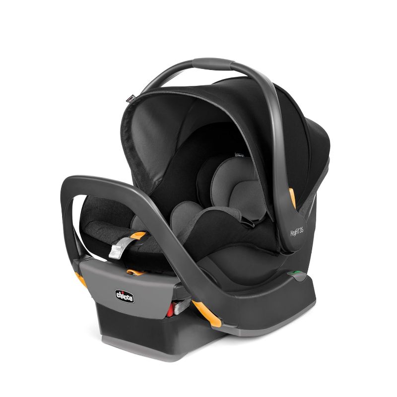 Photo 1 of Chicco KeyFit 35 Infant Car Seat and Base, Rear-Facing Seat for Infants 4-35 lbs, Includes Infant Head and Body Support, Compatible with Chicco Strollers, Baby Travel Gear | Onyx/Black