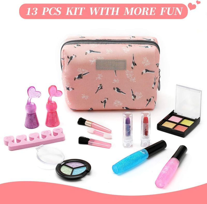 Photo 1 of Housideas Toys for 3 4 5 6 7 Year Old Girls Kids Makeup Kit for Girl with Cosmetic Bag