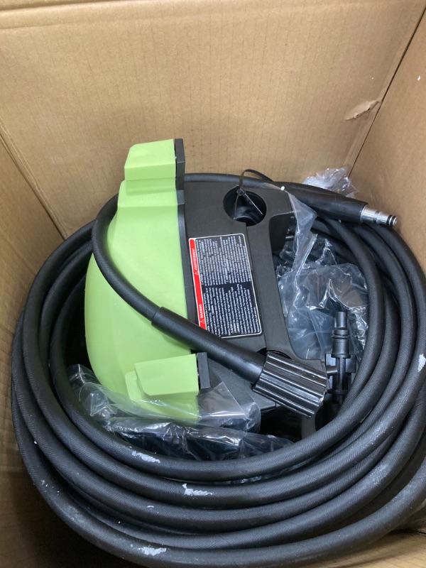 Photo 2 of 4000PSI Electric Pressure Washer, Huanherad 2024 Newest 4.0GPM Power Washer, 1/4” QC Steel Wand, 4 Nozzles and 33FT Extension Pressure Washer Hose Reel, for Cars/Fences/Driveways/Home/Patios (Green)